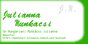 julianna munkacsi business card